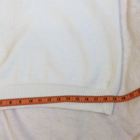 Eddie Bauer White 100% Cotton Knit Sweater with raise image of golfer - Picture 6 of 11